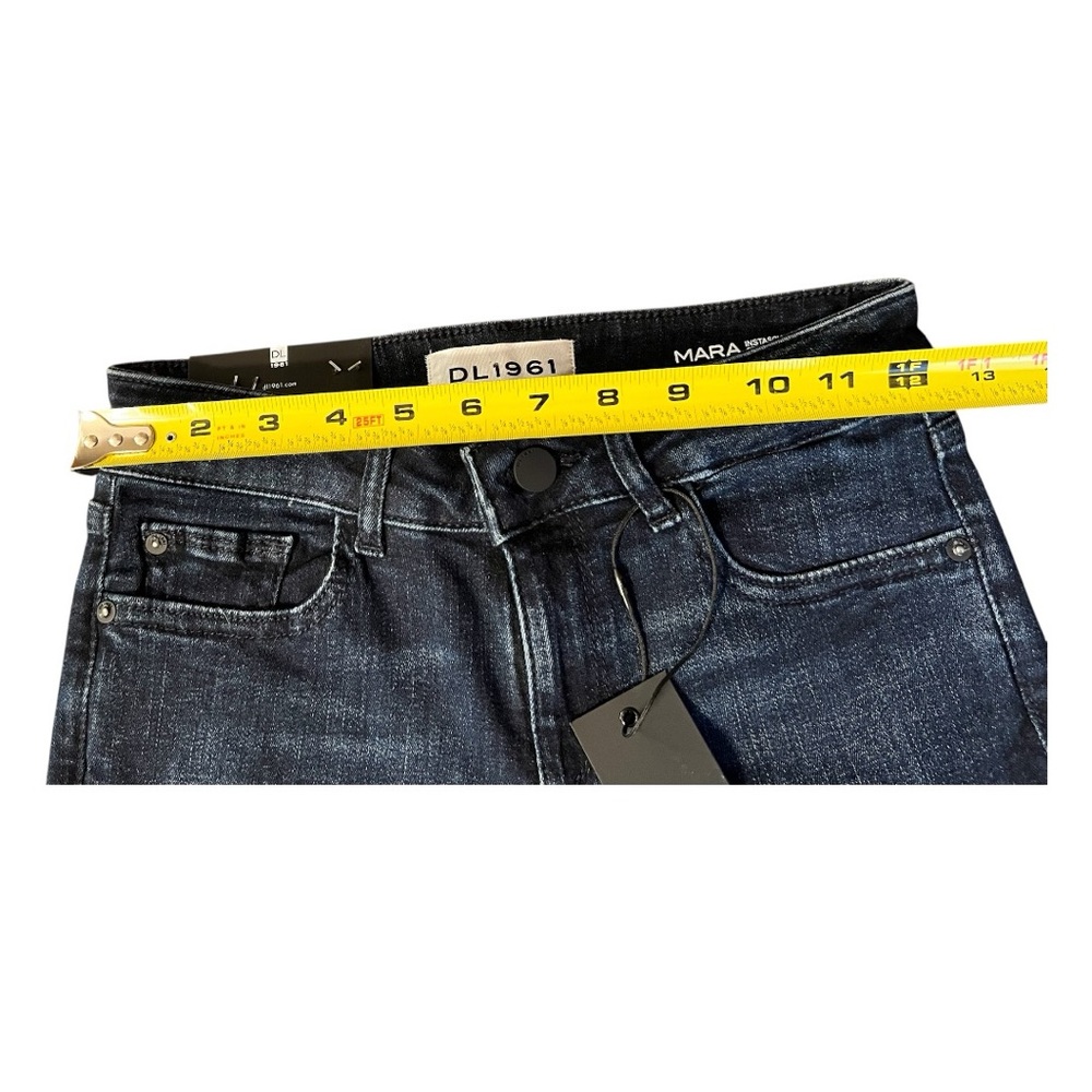 NWT DL1961 Mara Instasculpt Straight Jeans Yuma Dark Wash Size 24 - Picture 12 of 15